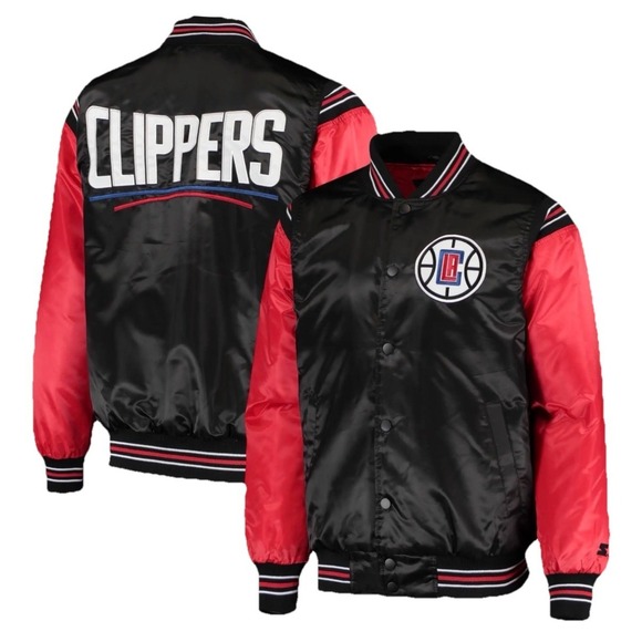 Starter LA Clippers Letterman Varsity Bomber Jacket for Men XL NWOT
